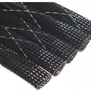 PET Blackand White Braided sleeving